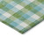 9' X 12' Lime Green Aqua And Beige Plaid Washable Indoor Outdoor Area Rug