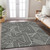 10' X 14' Black And Ivory Abstract Washable Indoor Outdoor Area Rug