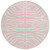 8' Pink And Gray Round Animal Print Washable Indoor Outdoor Area Rug