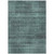 10' X 14' Teal Blue Aqua And Gray Striped Washable Indoor Outdoor Area Rug