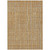 8' X 10' Gold Gray And Ivory Striped Washable Indoor Outdoor Area Rug