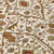 8' X 10' Ivory Brown And Red Floral Washable Indoor Outdoor Area Rug