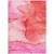 9' X 12' Pink Abstract Washable Non Skid Indoor Outdoor Area Rug