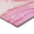 9' X 12' Pink Abstract Washable Non Skid Indoor Outdoor Area Rug