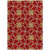 9' X 12' Orange And Gold Geometric Washable Indoor Outdoor Area Rug
