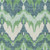 8' X 10' Green Ivory And Blue Ikat Washable Indoor Outdoor Area Rug