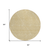 8' Gold And Ivory Round Geometric Washable Indoor Outdoor Area Rug