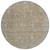 8' Tan Gray And Brown Round Oriental Washable Indoor Outdoor Area Rug
