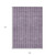 9' X 12' Purple And Ivory Striped Washable Indoor Outdoor Area Rug