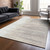9' X 12' Ivory And Brown Abstract Washable Indoor Outdoor Area Rug