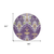 8' Purple Lavender And Gold Round Ikat Washable Indoor Outdoor Area Rug