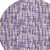 8' Purple And Lavender Round Abstract Washable Indoor Outdoor Area Rug