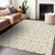 9' X 12' Gold And Beige Geometric Washable Indoor Outdoor Area Rug