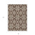 8' X 10' Chocolate And Ivory Trellis Washable Indoor Outdoor Area Rug