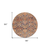 8' Terra Cotta And Charcoal Round Damask Washable Indoor Outdoor Area Rug