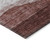 8' Blush And Brown Round Abstract Washable Indoor Outdoor Area Rug