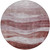 8' Blush And Brown Round Abstract Washable Indoor Outdoor Area Rug