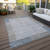 10' X 14' Taupe Beige And Blue Geometric Washable Indoor Outdoor Area Rug