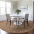 8' Terra Cotta And Ivory Round Geometric Washable Indoor Outdoor Area Rug