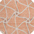 8' Salmon And Ivory Round Geometric Washable Indoor Outdoor Area Rug