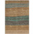9' X 12' Terra Cotta Copper And Beige Striped Washable Indoor Outdoor Area Rug