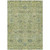 10' X 14' Mint Green Brown And Gray Floral Washable Indoor Outdoor Area Rug