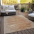 8' X 10' Salmon And Copper Abstract Washable Indoor Outdoor Area Rug