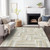 8' X 10' Ivory Beige And Gray Geometric Washable Indoor Outdoor Area Rug