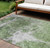 9' X 12' Green And Gray Abstract Washable Indoor Outdoor Area Rug