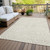 10' X 14' Beige And Linen Abstract Washable Indoor Outdoor Area Rug