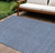 10' X 14' Navy Blue And Ivory Geometric Washable Indoor Outdoor Area Rug