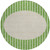 8' Green And Gray Round Striped Washable Indoor Outdoor Area Rug