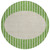 8' Green And Gray Round Striped Washable Indoor Outdoor Area Rug