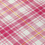 8' Blush Ivory And Copper Round Plaid Washable Indoor Outdoor Area Rug
