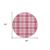 8' Blush Ivory And Copper Round Plaid Washable Indoor Outdoor Area Rug