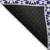 9' X 12' Navy Blue And Ivory Floral Medallion Washable Indoor Outdoor Area Rug