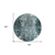 8' Teal Blue Gray And Charcoal Round Abstract Washable Indoor Outdoor Area Rug