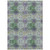8' X 10' Purple and Green Floral Medallion Washable Non Skid Indoor Outdoor Area Rug