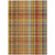 8' X 10' Orange Plaid Washable Non Skid Indoor Outdoor Area Rug