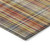 8' X 10' Orange Plaid Washable Non Skid Indoor Outdoor Area Rug
