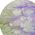 8' Purple Lilac And Artichoke Green Round Abstract Washable Indoor Outdoor Area Rug