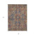 8' X 10' Red Orange and Blue Oriental Washable Non Skid Indoor Outdoor Area Rug