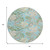 8' Teal Blue Olive Green And Beige Round Botanical Leaves Washable Indoor Outdoor Area Rug