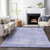 9' X 12' Lavender Purple And Lilac Abstract Washable Indoor Outdoor Area Rug