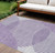 10' X 14' Purple Gray And Ivory Geometric Washable Indoor Outdoor Area Rug