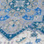 8' Blue Gray And Ivory Round Oriental Washable Indoor Outdoor Area Rug