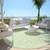 8' Artichoke Green And Mint Green Round Floral Washable Indoor Outdoor Area Rug