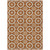 8' X 10' Orange Beige And Copper Floral Medallion Washable Indoor Outdoor Area Rug