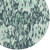 8' Sage Black And Ivory Round Striped Washable Indoor Outdoor Area Rug