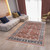 2' X 3' Red Beige And Blue Oriental Area Rug